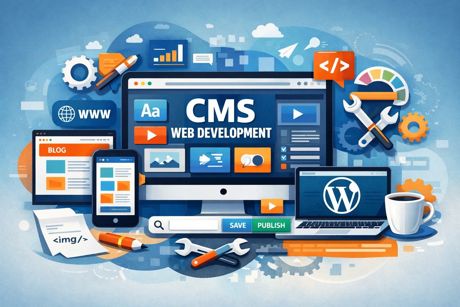 CMS Web Development Services in Noida